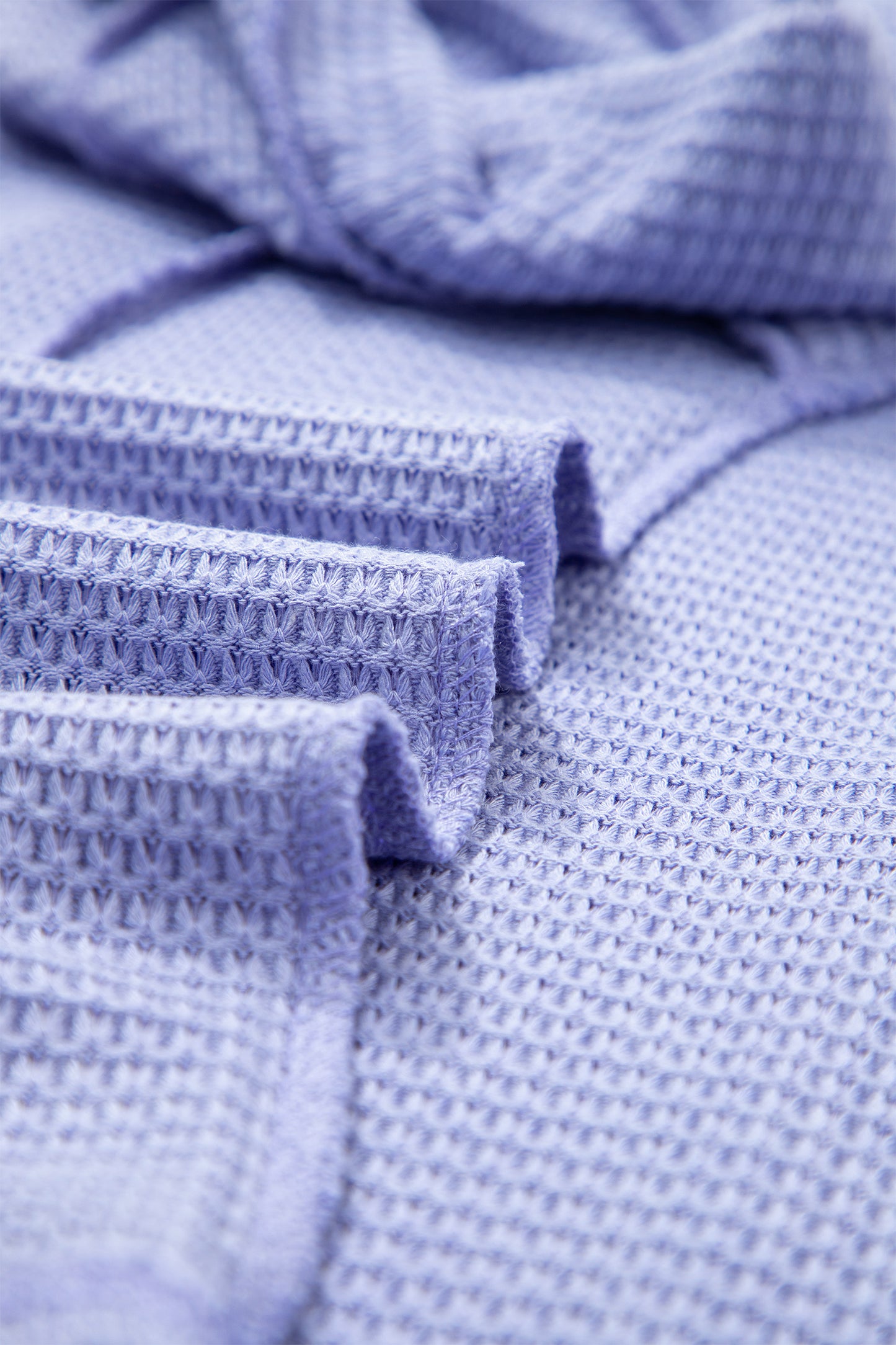 Clearly Aqua Waffle V Neck Short Sleeve Knit Top