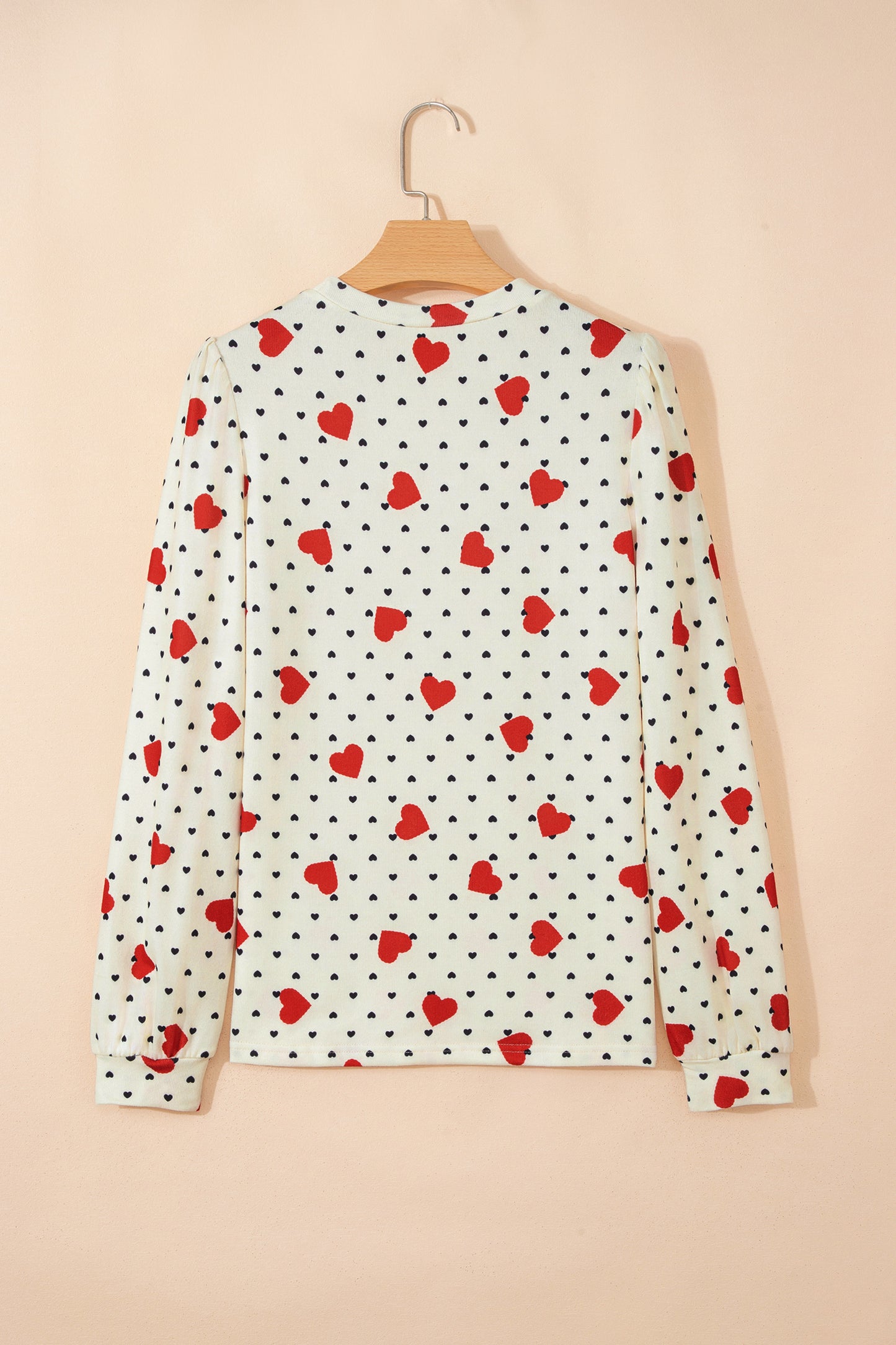 Red Dotted Heart Festive Valentine Blouse