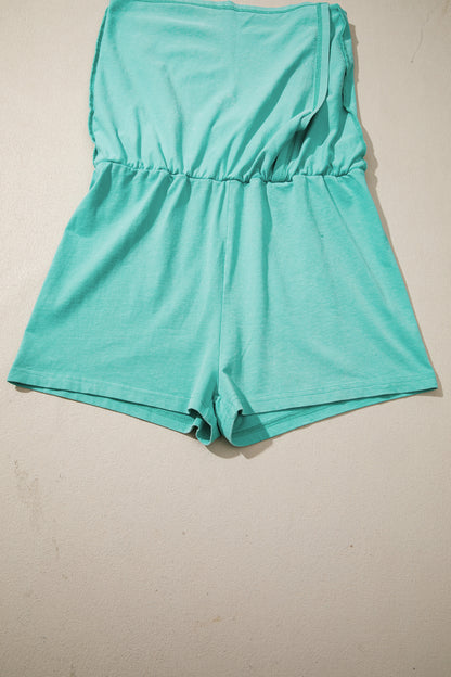 Beau Blue Mineral Wash V Neck Tee Matching Skort Set