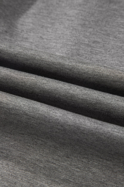 Gray Half Zip Polo Tee Casual Pant Set