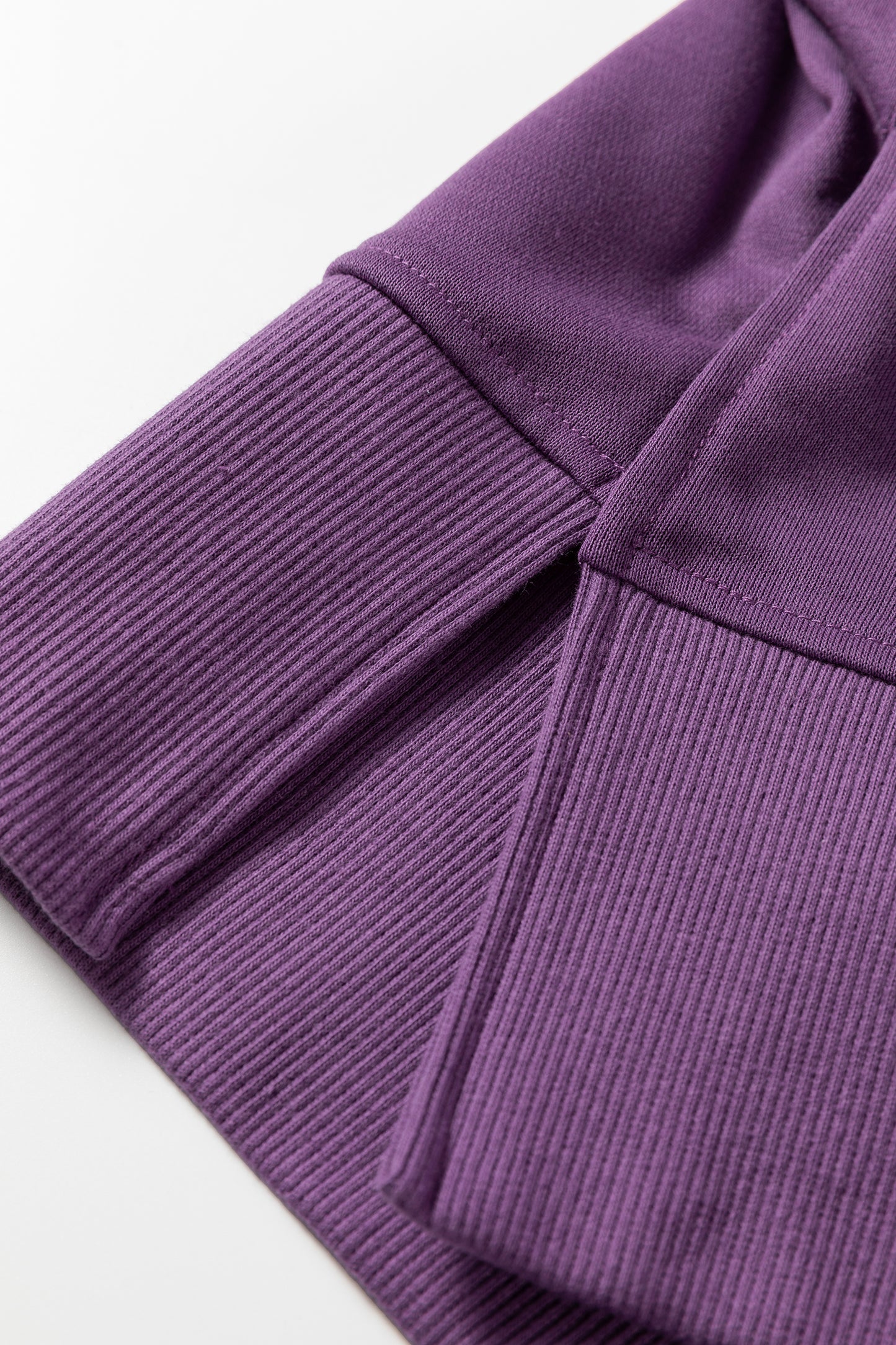 Green Bay Solid Color Oversize Slit Sweatshirt Ribbed Leggings 2pcs Set